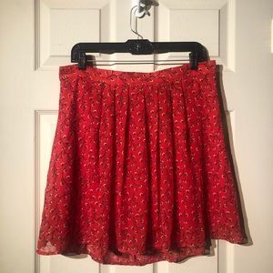 SALE‼️ Cute Floral Red Skirt
